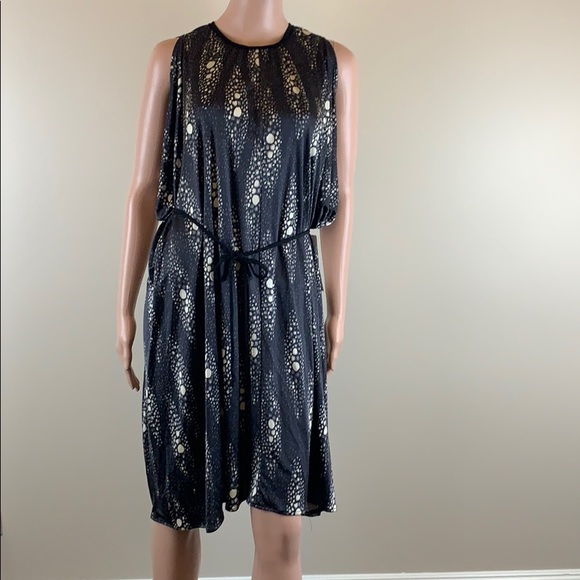 Ulla Johnson Abstract Print Slinky Belted Dress - Picture 1 of 7